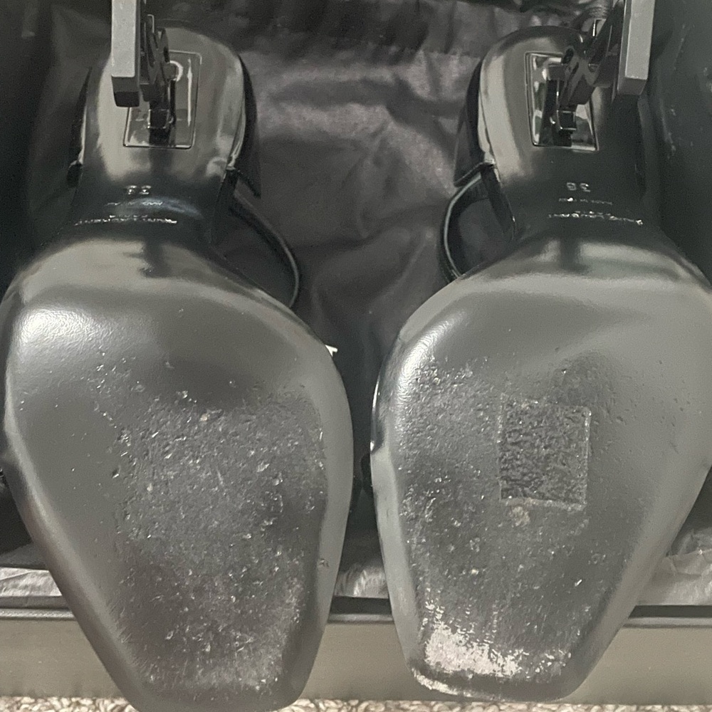 Saint Laurent Glossy Black Heels size 38 - Picture 3 of 7